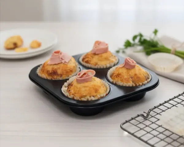 Muffin Fit de Jamón y Queso Descremado